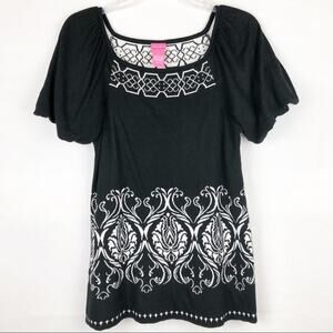 Du jour Babydoll Sweater Womens Small Y2K Puff Sleeve Stretch Soft Whimsigoth